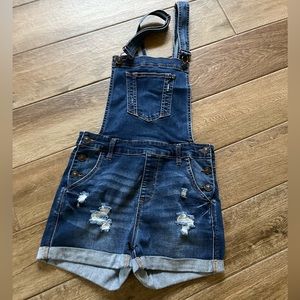 Wax Jean short overalls, large.